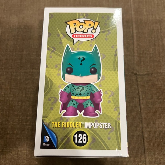 NWT Riddler Imposter #126 DC Super Heroes Funko POP! Rare & Vaulted Figure - Picture 7 of 7